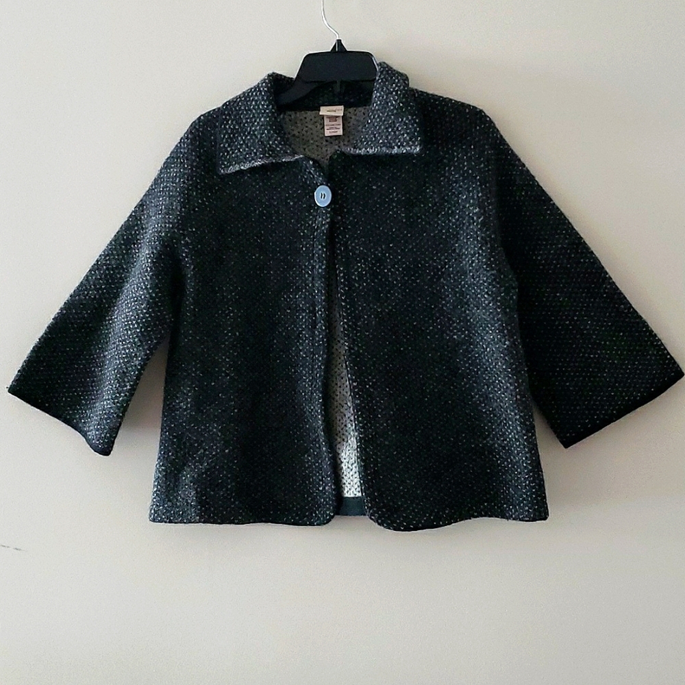 Covington petite wool sweater jacket